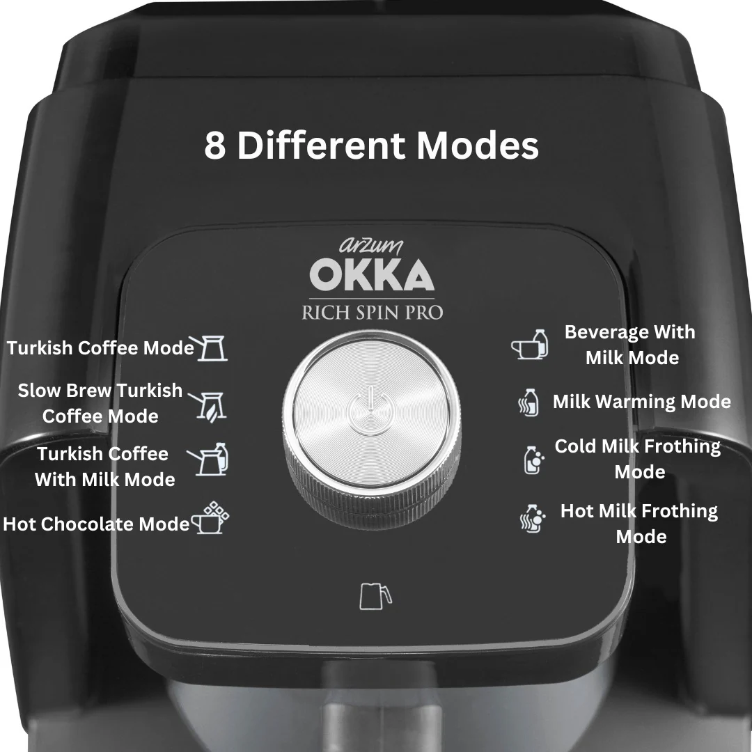 Arzum Okka Rich Turkish Milk Coffee Machine Spin Pro OK0026-K Chrome - Image 11