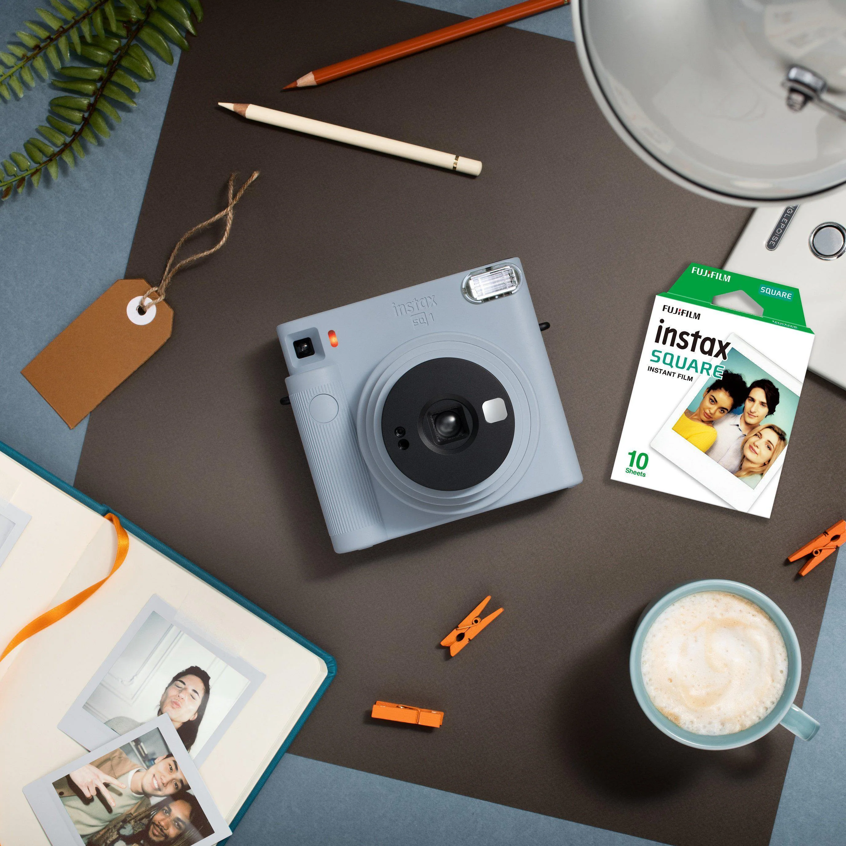 Fujifilm instax sq1 instant film camera (Glacier Blue) + Film (10 sheets)