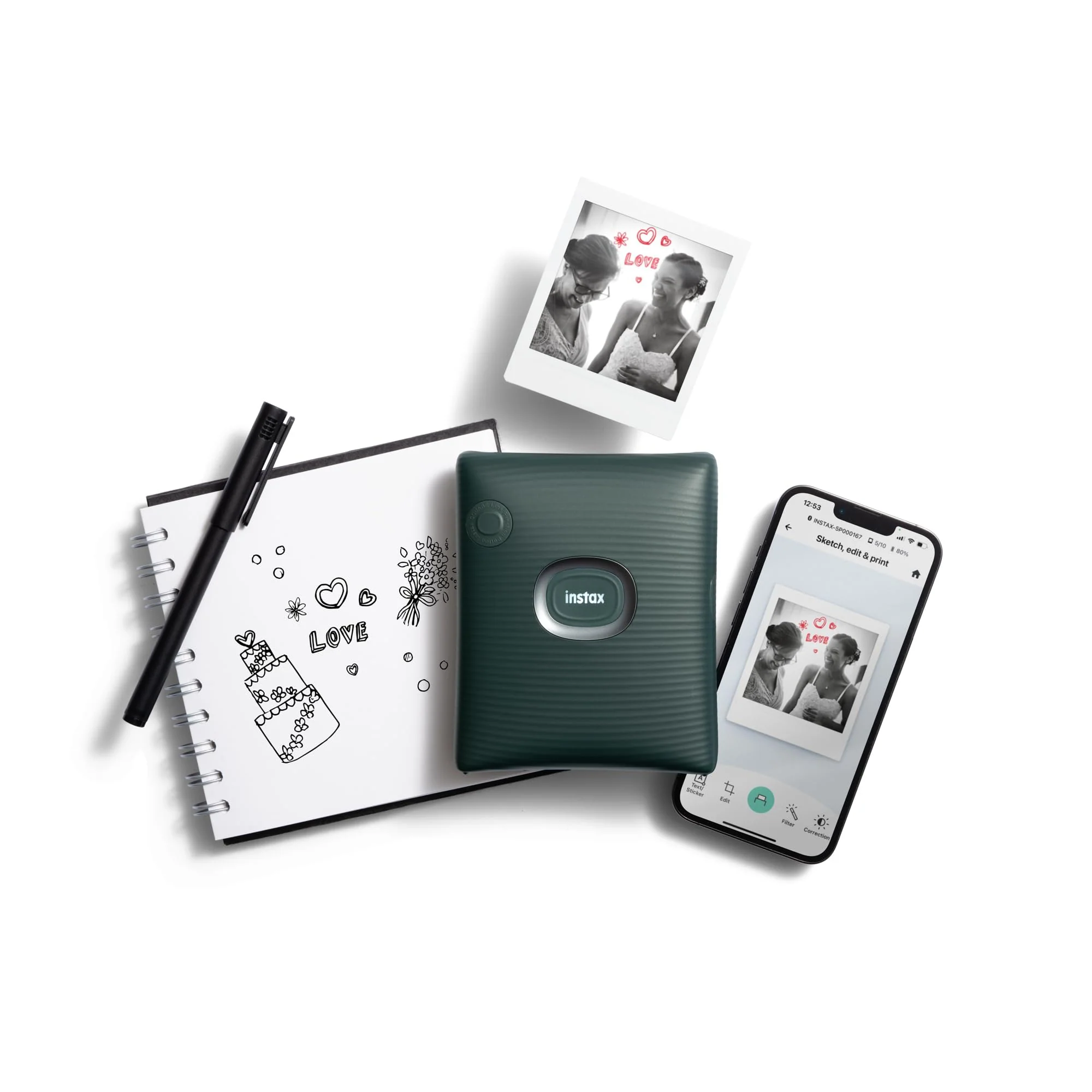 Fujifilm Instax Square Link Smartphone Printer (Green) + Instax Mini Pal Camera (Green) Gift🎁 - Image 6