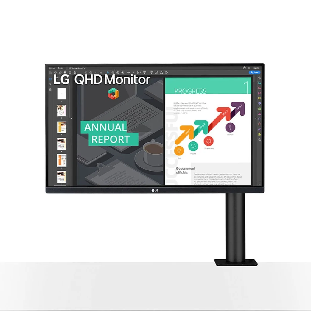 LG 27QN880-B 27'' QHD Ergo IPS Monitor with USB Type-C™ - Image 2