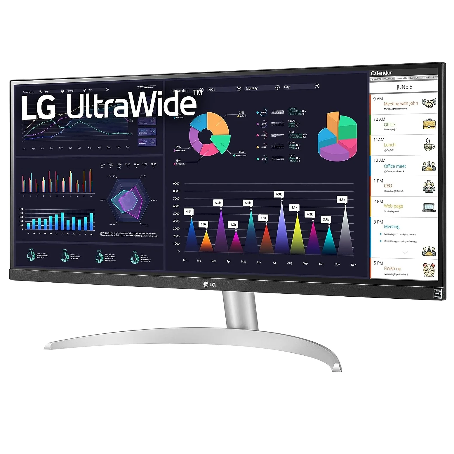 LG 29WQ600-W 29" UltraWide FHD HDR10 AMD FreeSync™ IPS Monitor with USB Type-C - Image 3