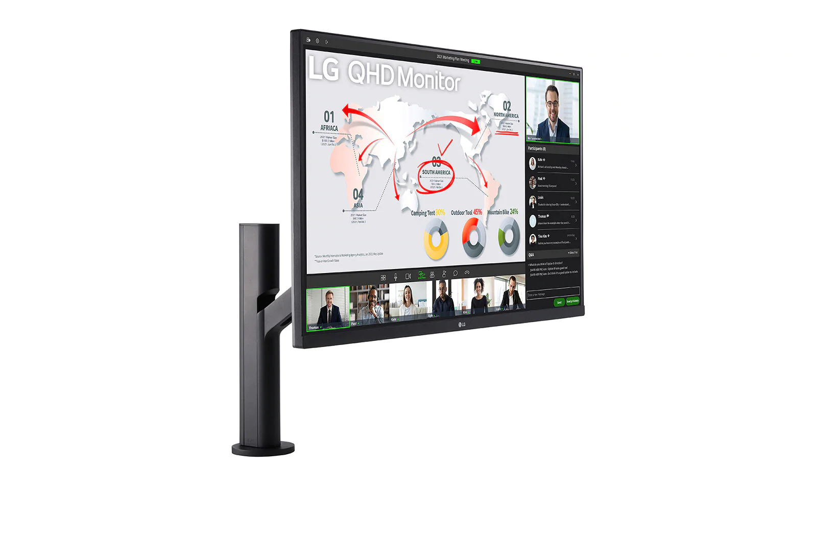 LG 32QP880-B 32'' Ergo QHD IPS Monitor with USB Type-C™ - Image 3