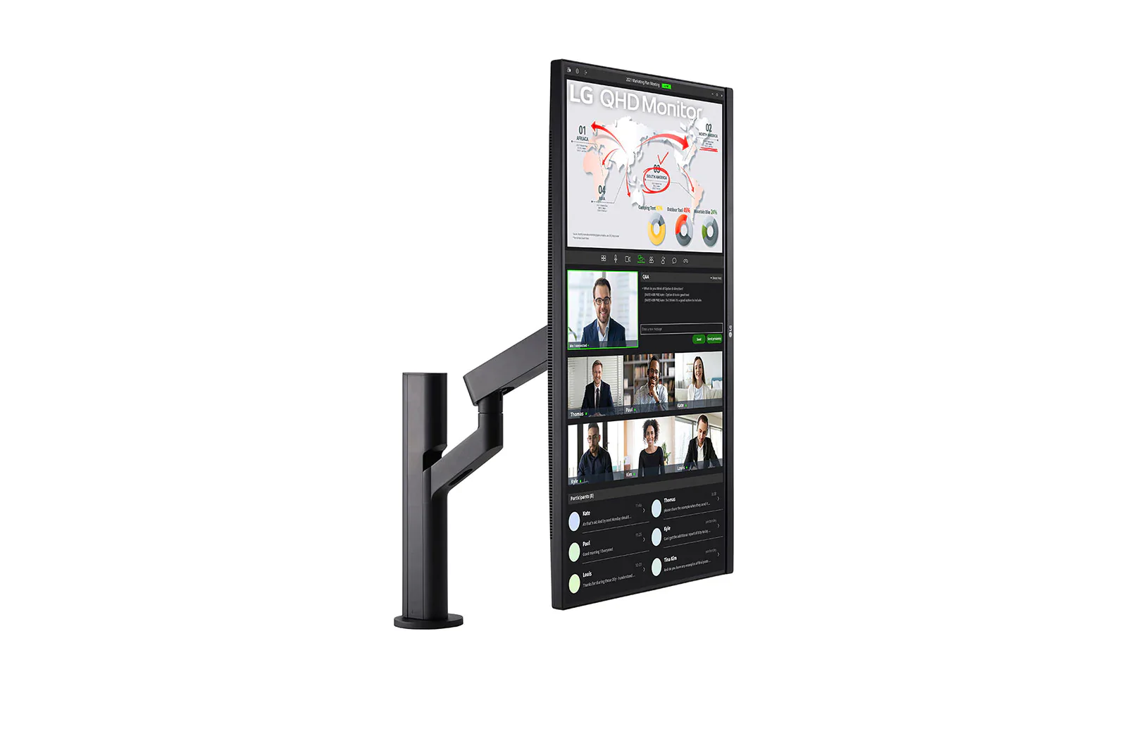 LG 32QP880-B 32'' Ergo QHD IPS Monitor with USB Type-C™ - Image 4