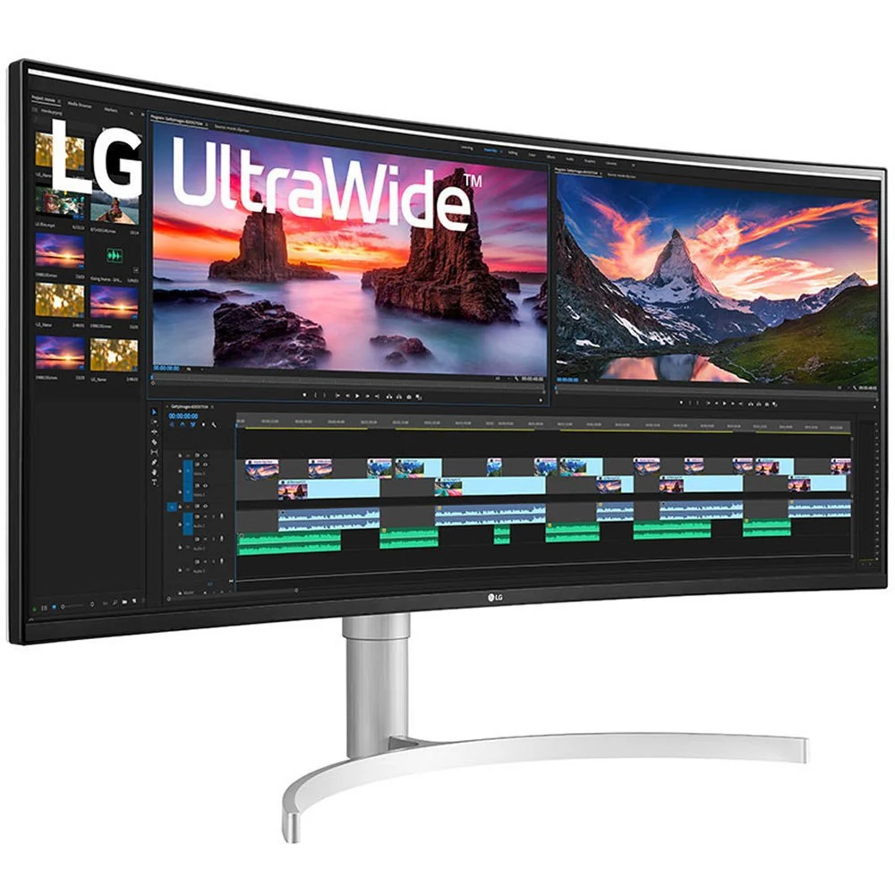 LG 38WN95C-W 38 Inch UltraWide QHD+ IPS Curved Monitor with Thunderbolt™ 3 Connectivity (3840 x 1600) Nano IPS Display 144Hz - Image 3