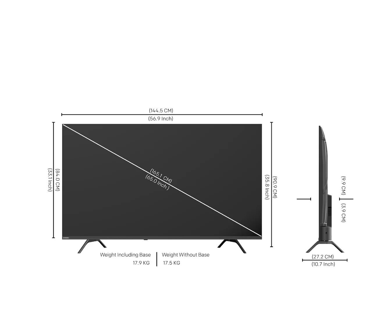 SKYWORTH 65G6520G - 65" UHD 4K LED TV - 60 Hz (Google TV) - Image 3
