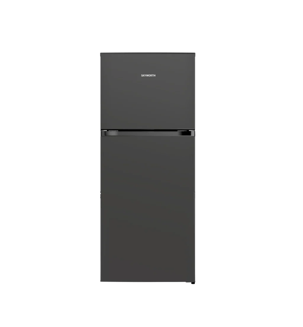 SKYWORTH SRD-495WTPa - Double Door Refrigerator 14.6 CuFt (Ref 11.2+Freeezer 3.4 CuFt), Inverter, NO Frost, NET-412L (316L+96L) - Silver