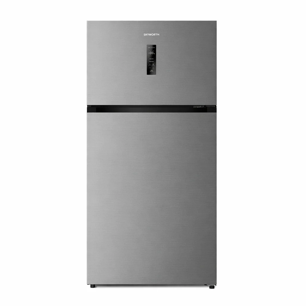 SKYWORTH SRD-645WTP - Double Door Refrigerator 18.1 CuFt (Ref 13.9+Freeezer 4.2 CuFt), Inverter, NO Frost, NET-512L (394L+118L)- Silver