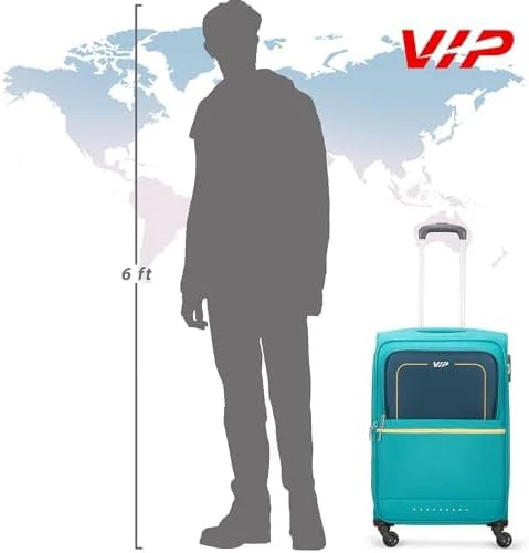 VIP EVOLVE PLUS 4Wheel, Soft Luggage , TSA, Expandable , M-69-Medium (BLUE) - Image 7