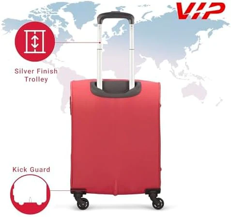 VIP EVOLVE PLUS 4Wheel, Soft Luggage , TSA, Expandable , S-55-SMALL (RED) - Image 5