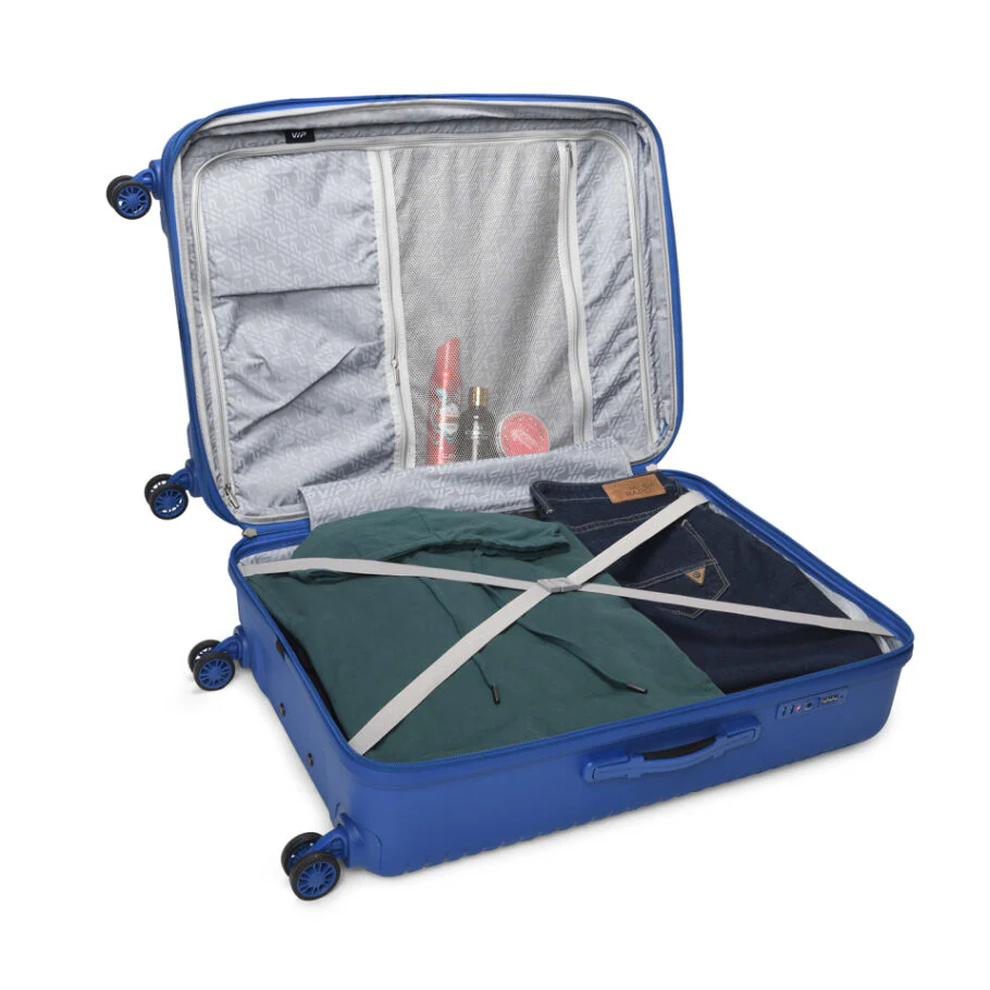 VIP Karl Plus Expandable 8 Wheel Hard Luggage TSA Lock Expandable Large-76cm 4.5kg (Blue) - Image 5