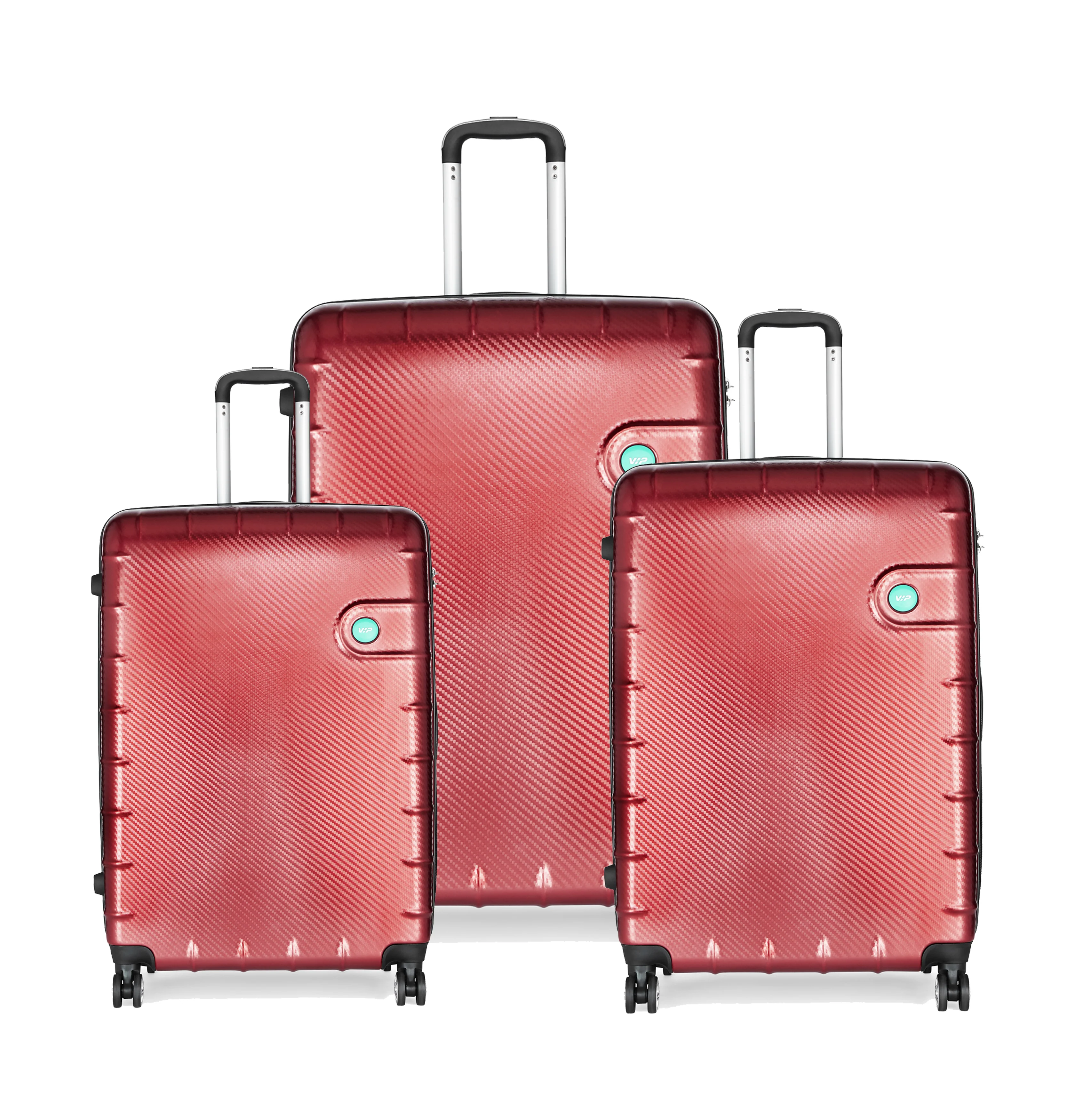 VIP LISBON 8 Wheel Hard Trolley Large 80cm 4.5kg (RED) - Image 6