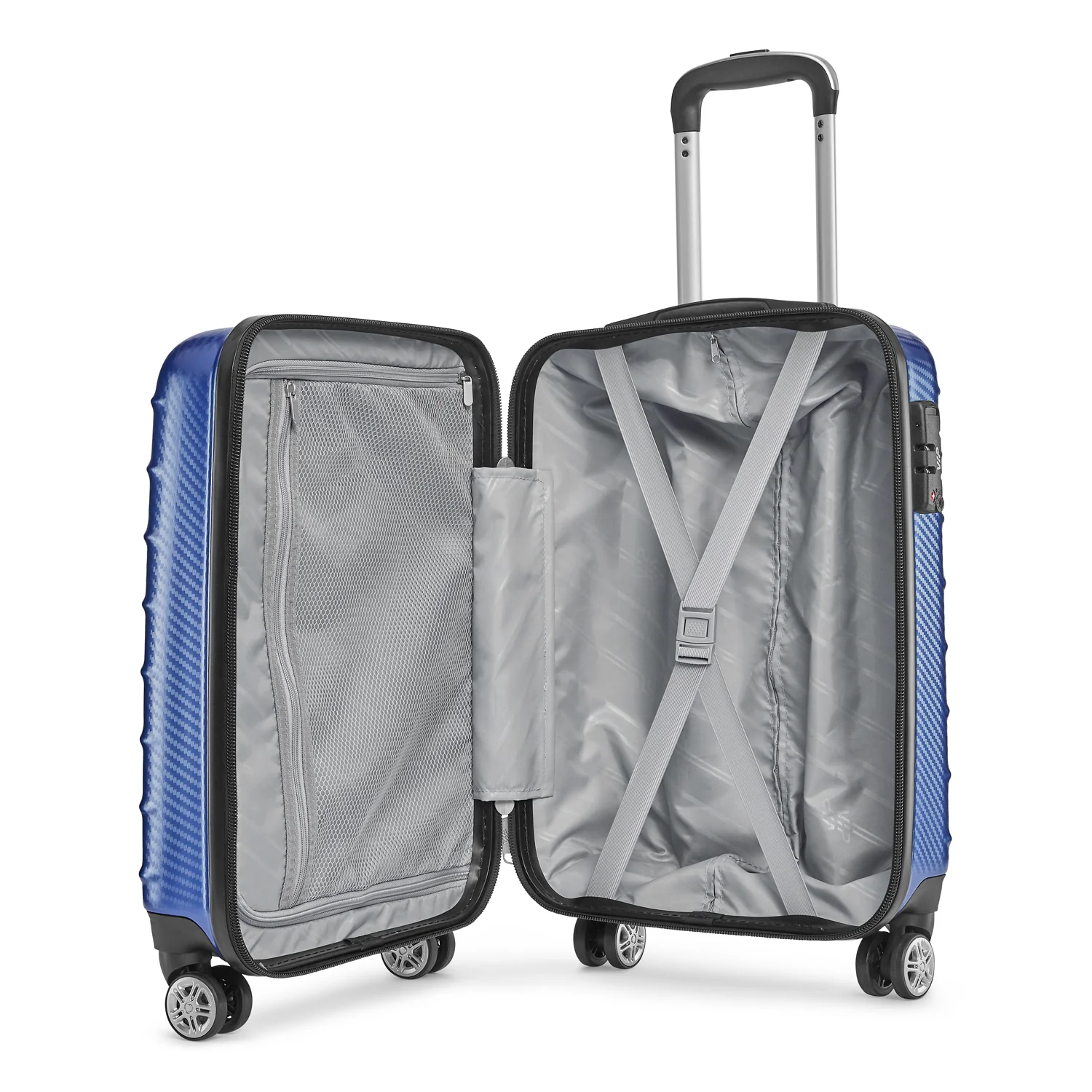 VIP LISBON 8W Hard Trolley-3PCS SET (BLUE) - Image 4