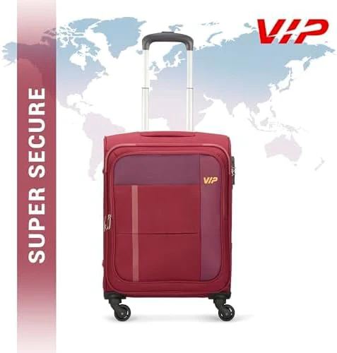 VIP TORONTO PLUS 4Wheel, Soft Luggage , TSA, Expandable , S-55 SMALL (RED) - Image 2