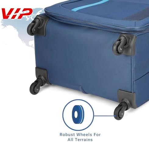 VIP TORONTO PLUS 4Wheel, Soft Luggage , TSA, Expandable , Set of 3pcs (Blue) - Image 4