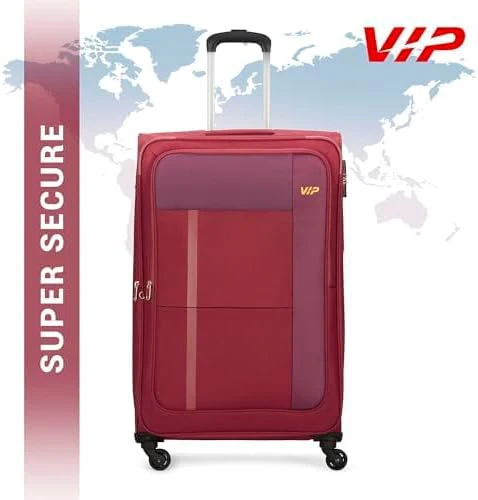 VIP TORONTO PLUS 4Wheel, Soft Luggage , TSA, Expandable , Set of 3pcs  (RED) - Image 2